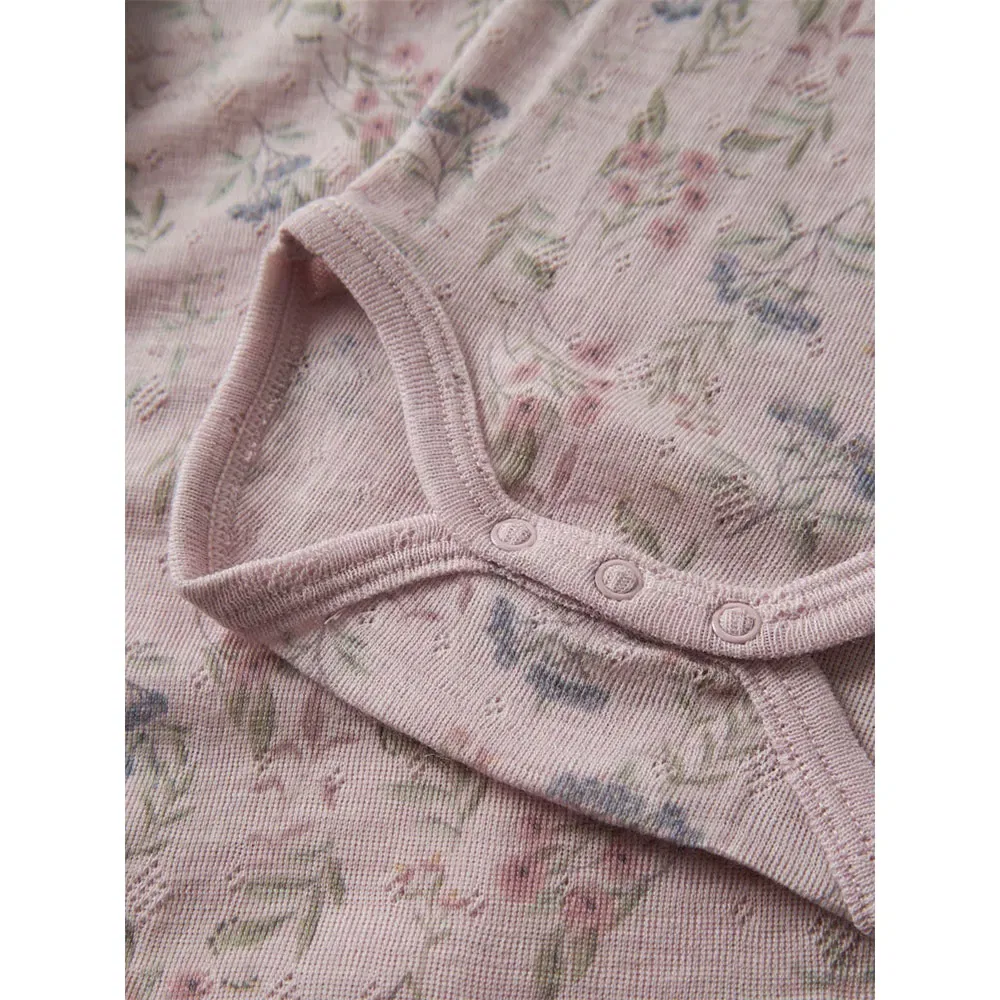 Детское боди для девочек с длинным рукавом Wang Wool Needle Name it, Pink — фото 4