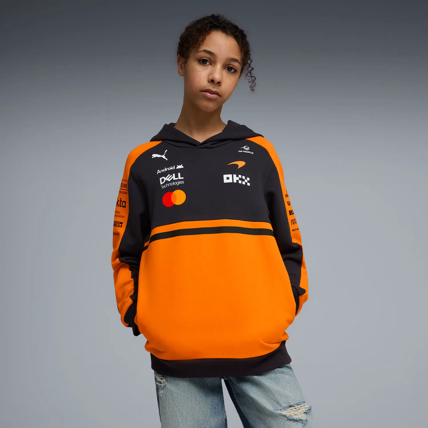 Детская реплика толстовки Mclaren Mastercard F1 Team Puma, Papaya