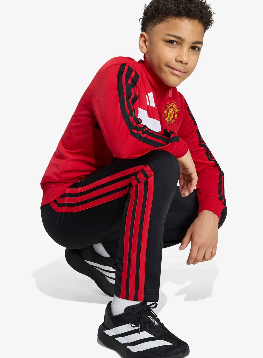 Спортивный костюм с технологией Climacool Manchester United Adidas, красный — фото 3