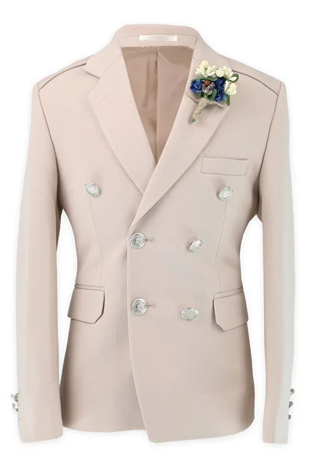Детский пиджак для девочек хлопковый Sirri, Beige