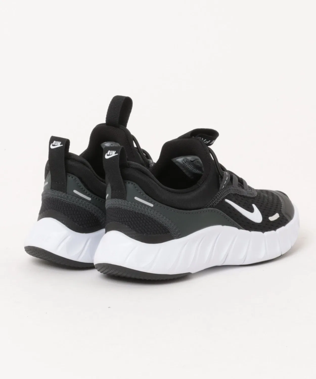 Детские кроссовки с гибкой подошвой NIKE FREE RIDE PS, Black/White — фото 2