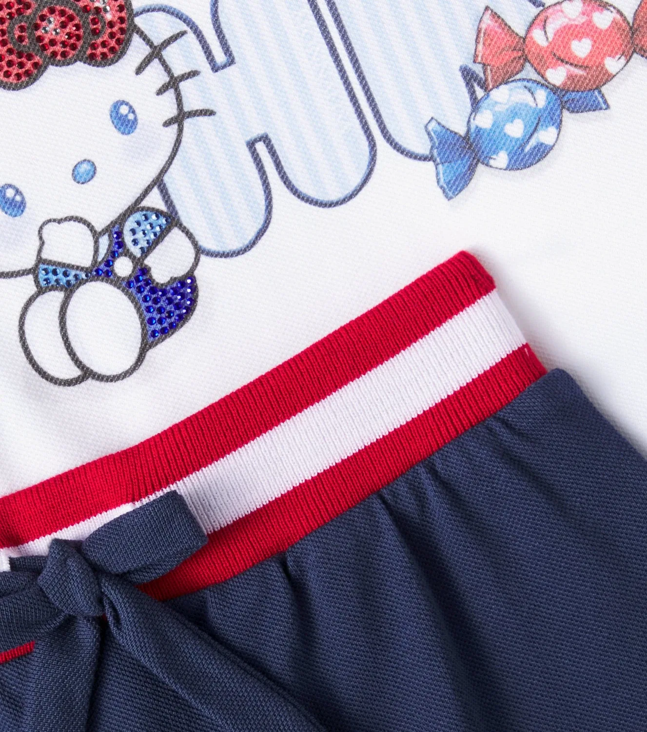 Комплект из футболки и юбки с Hello Kitty Monnalisa, синий — фото 3