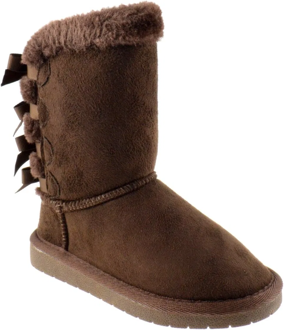 Детские сапоги для девочек с отделкой из овчины Forever Link, Brown