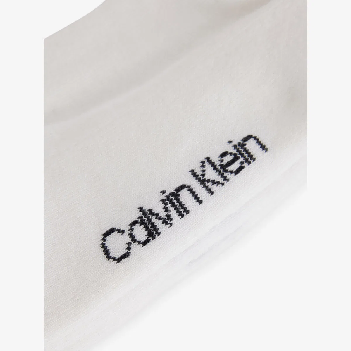 Комплект из двух пар эластичных хлопковых носков с монограммой Calvin Klein, белый — фото 2