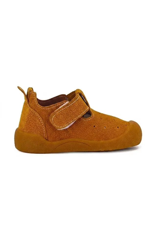 Детские ботинки для малышей с ортопедической стелькой Bellamor mini steps flexible sole unisex baby first step shoes Zaby, Brown — фото 4