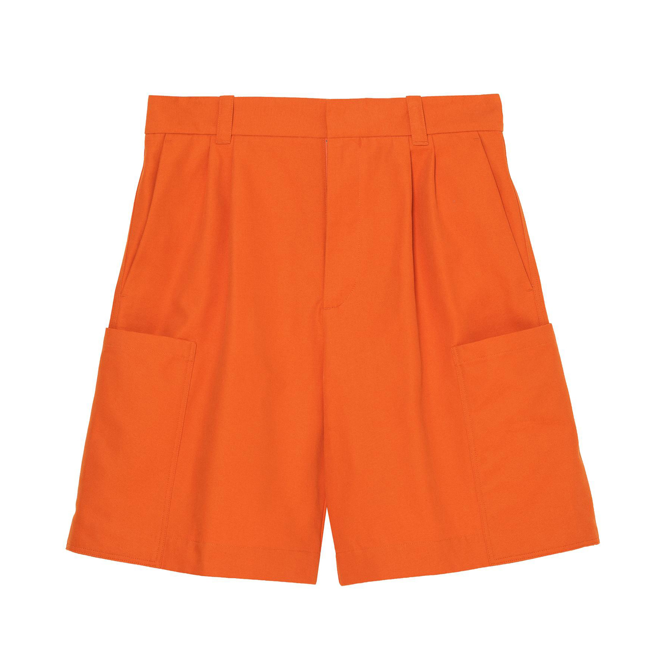 Шорты-бермуды Zara Benito Antonio Collection Relaxed Fit Pleated Cargo, оранжевый — фото 3