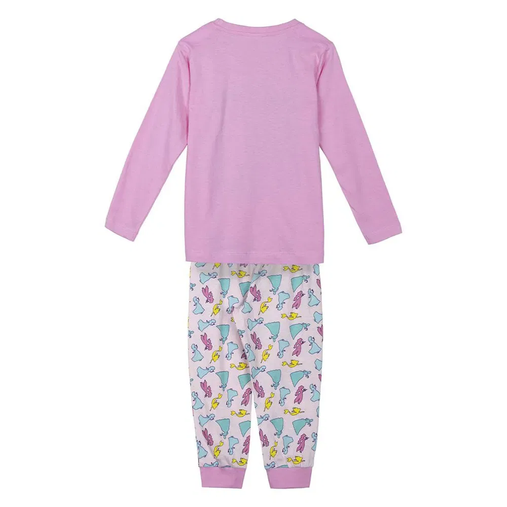 Детская пижама для девочек с принтом Disney Single Jersey Princess Long Sleeve Pyjama, Pink — фото 4