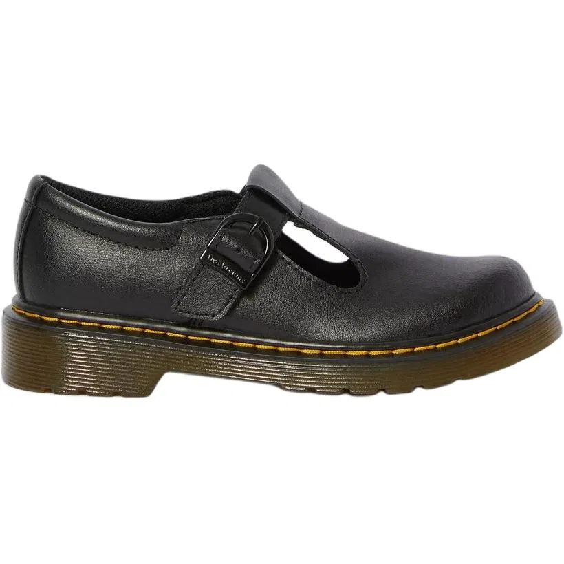 Детские кожаные туфли Dr.Martens, Black/Coffee — фото 3
