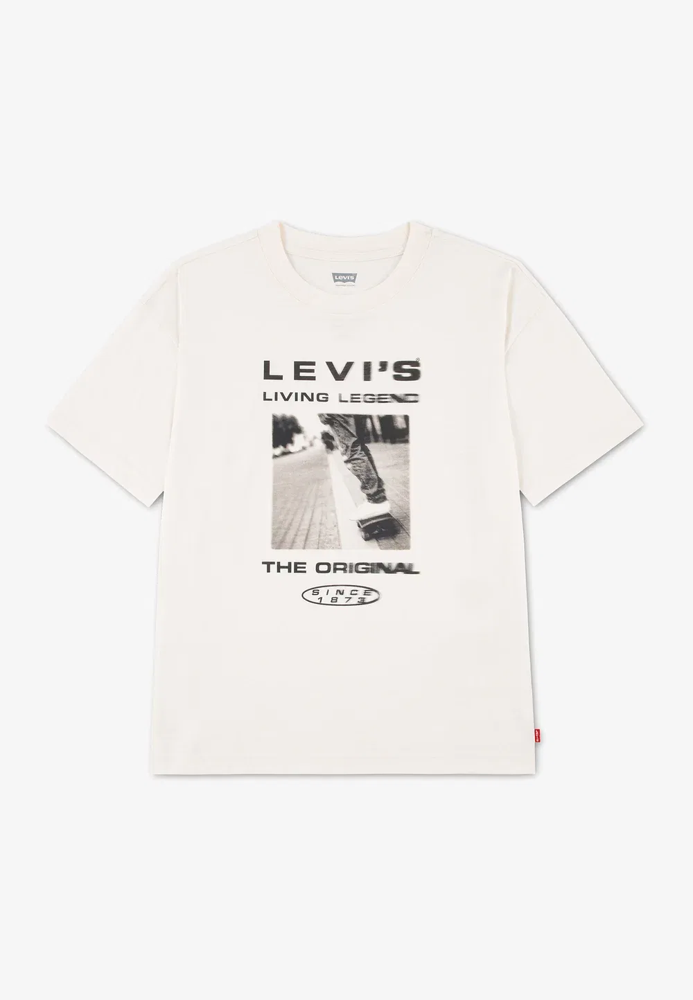 Легенда скейтбординга - футболка с принтом Levi'S, Egret