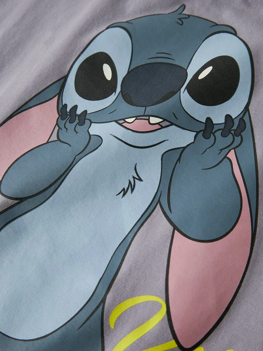 Футболка NAME IT 'NKFDYMI STITCH' лавандового цвета — фото 4