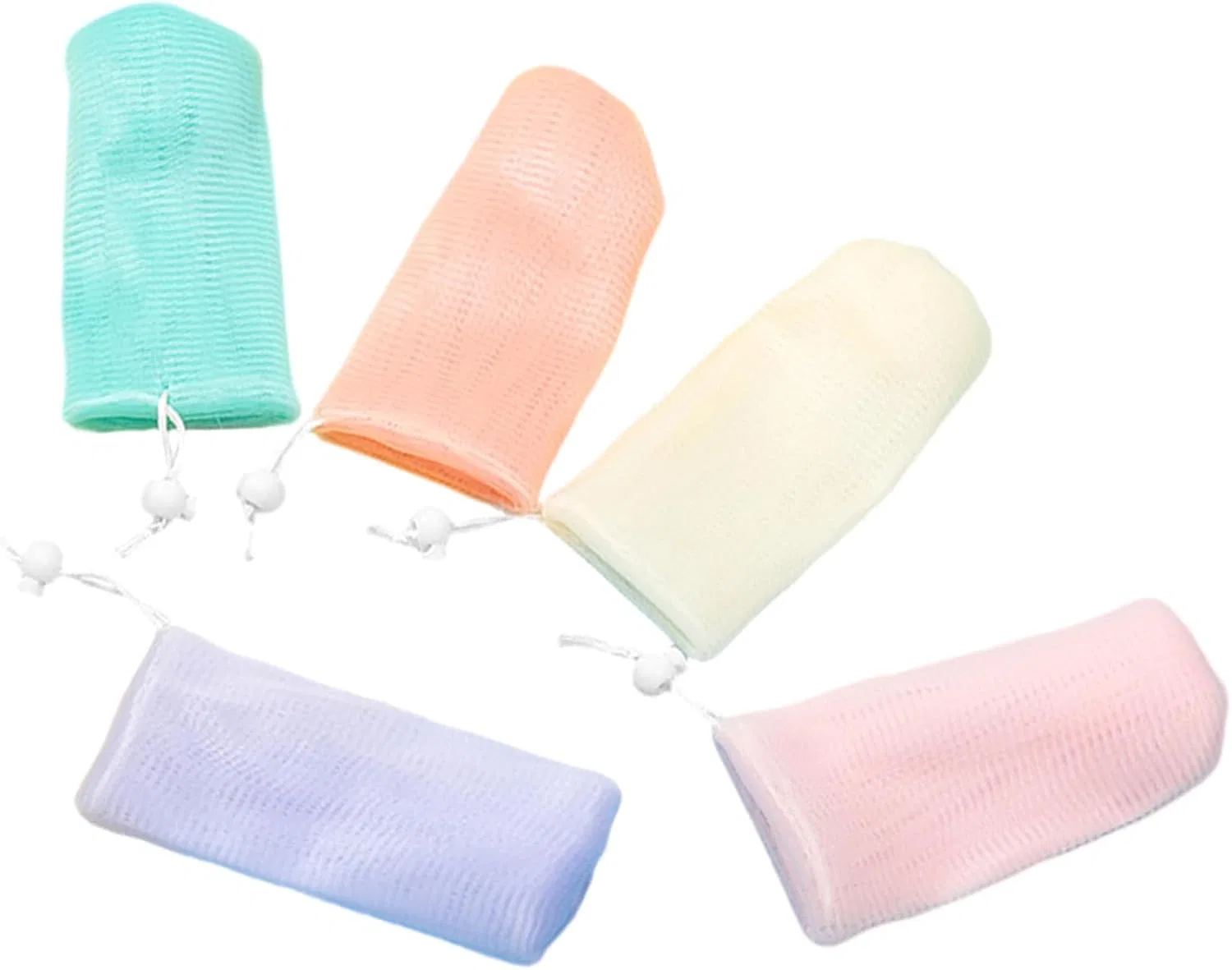 Сетчатые мешочки для мыла, 5 шт, HOLIDYOYO, Grün, Beige, Rosa, Hellorange