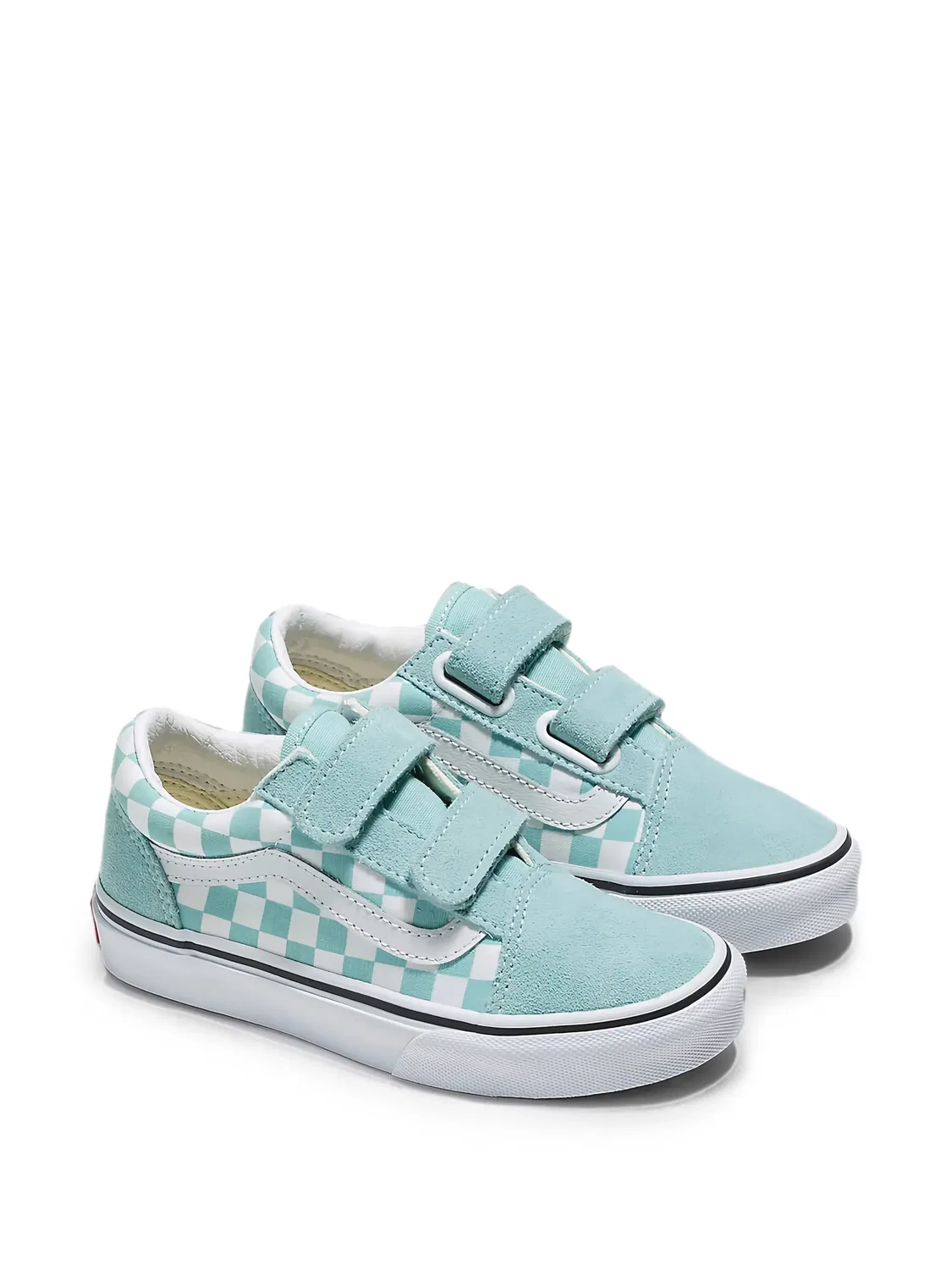 Кеды Old Skool в клетку Vans Kids, синий — фото 2