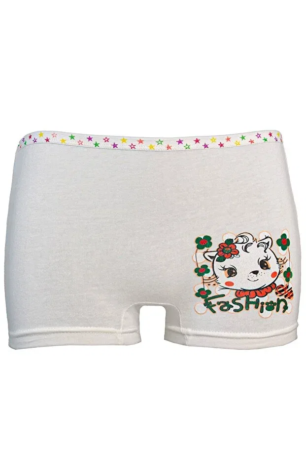Детские боксеры для мальчиков с принтом Pack of 12 cheerful character printed natural combed cotton girls' boxers Meren Underwear, Mixed — фото 4