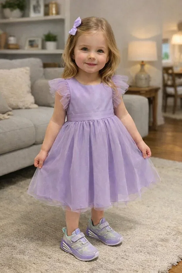 Детские спортивные туфли для девочек со шнуровкой Pepino, Purple