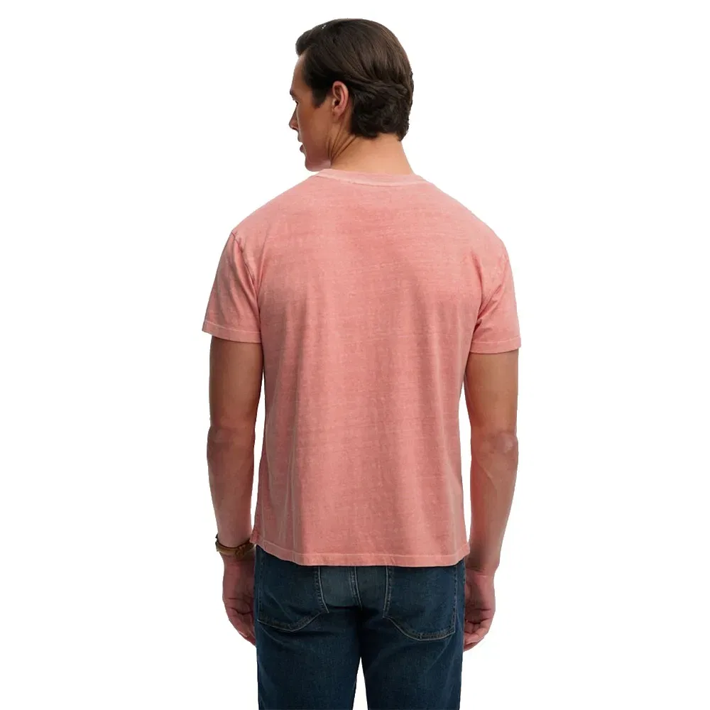 Футболка с коротким рукавом Cotton Classic Linen Pocket Superdry, розовый — фото 2