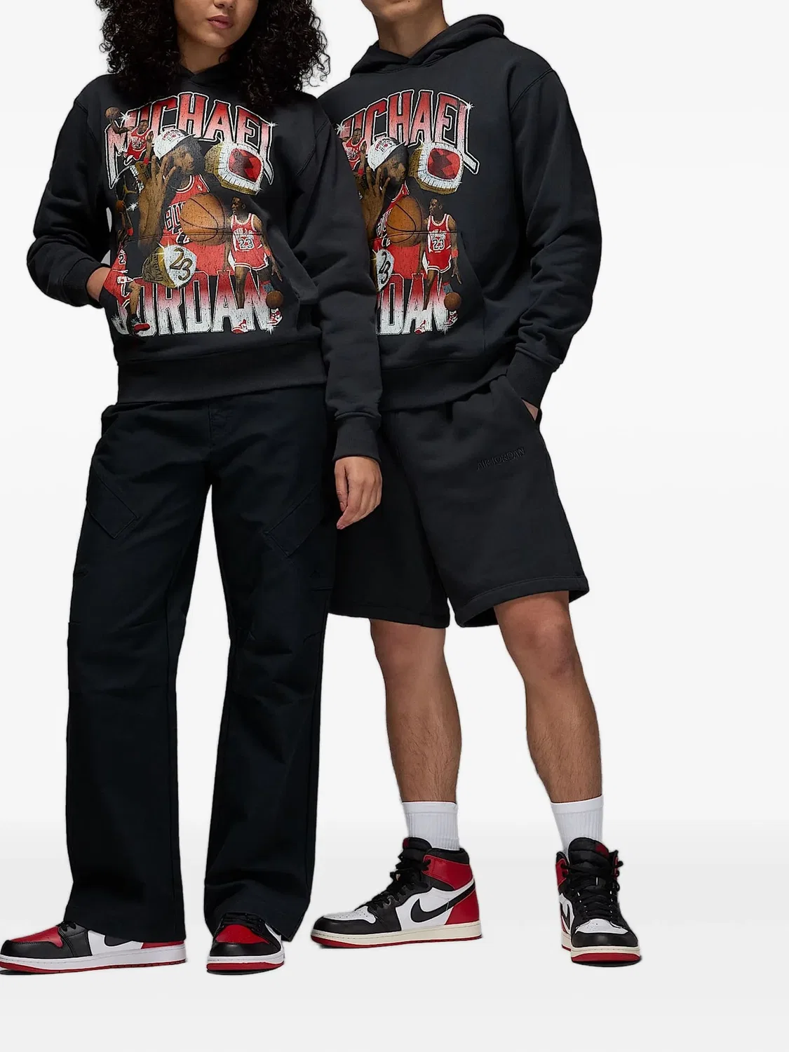 Худи Flight Fleece Off Noir Jordan, черный — фото 2