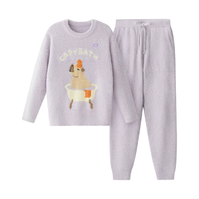 Детский комплект пижам Unisex BANANA IN, Female Bath Pig - Mist Purple