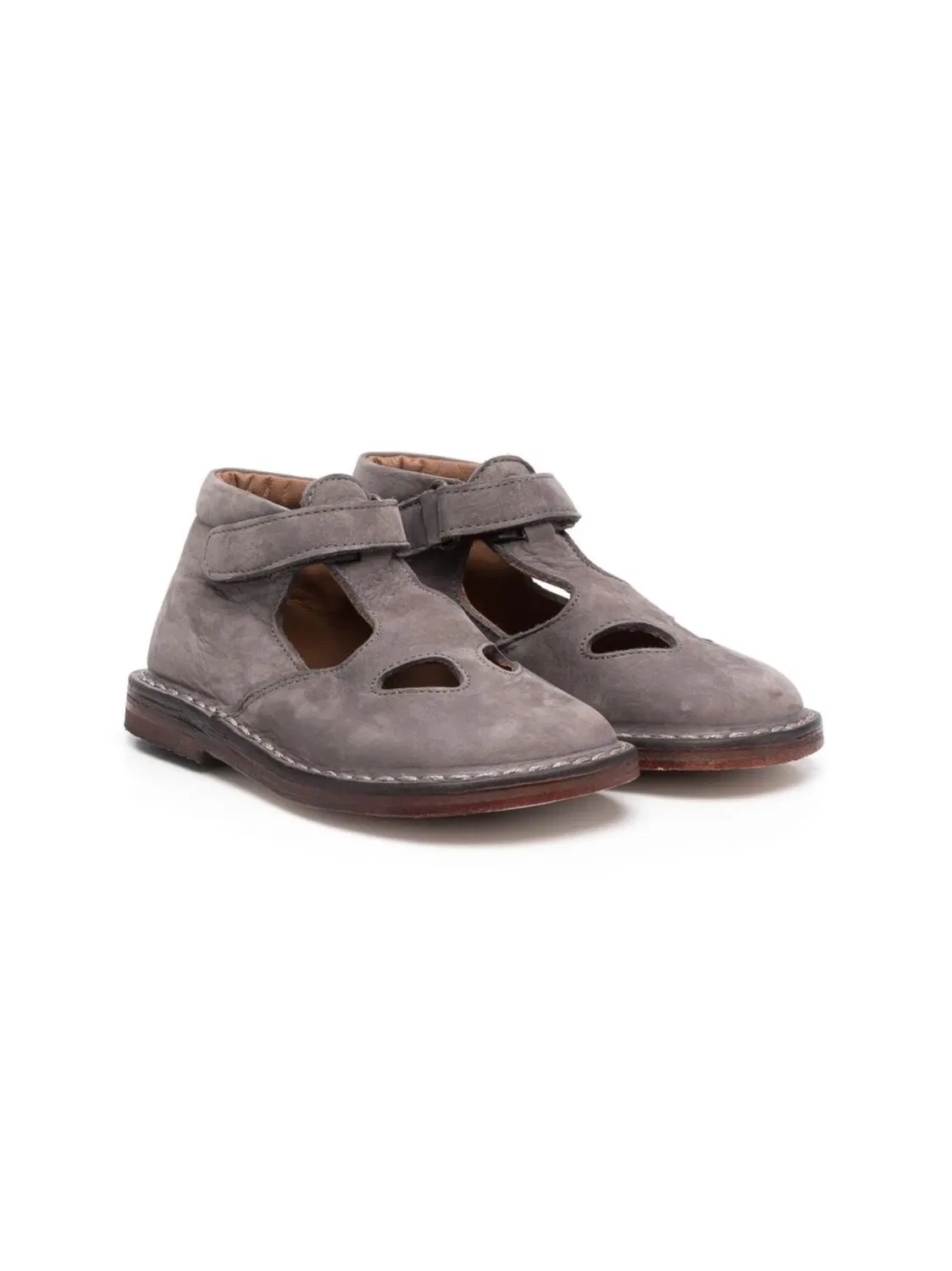Туфли из замши с вырезами Pèpè, темно-серый