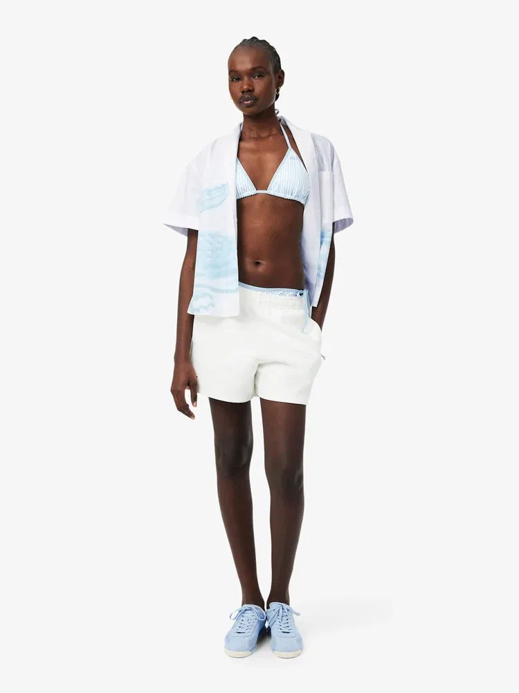 Рубашка LACOSTE с принтом крокодила, White — фото 4