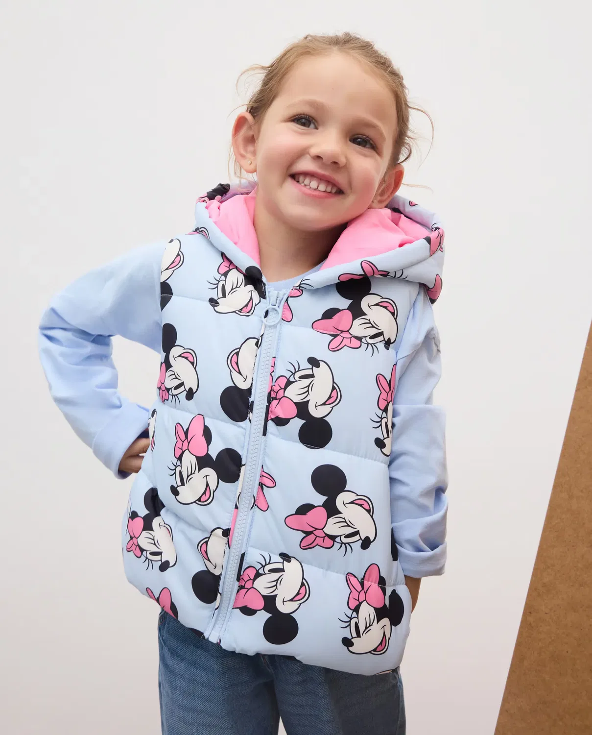 Детский жилет для девочек с принтом Minnie Mouse Kids El Corte Inglés, Azul Marino — фото 2