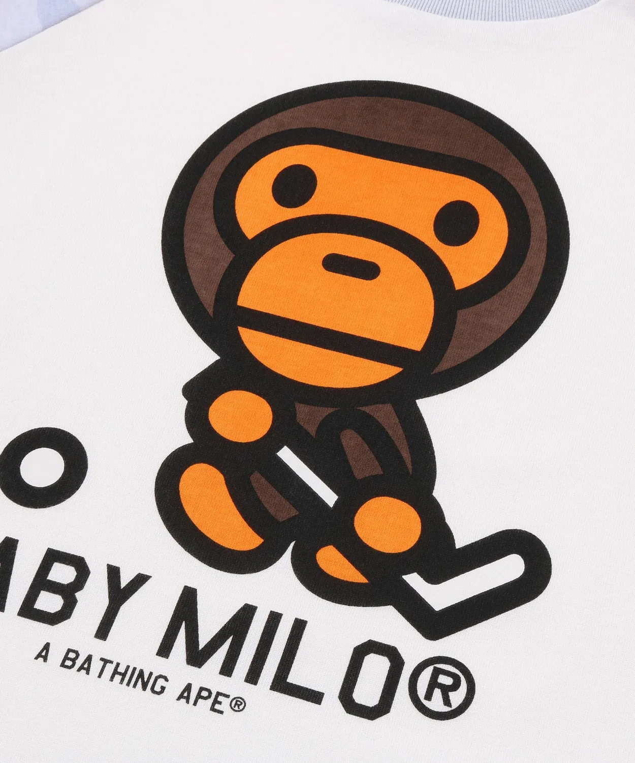 Детская футболка с принтом STA STRIKE CAMO BABY MILO HOCKEY TEE A BATHING APE, Белый — фото 4
