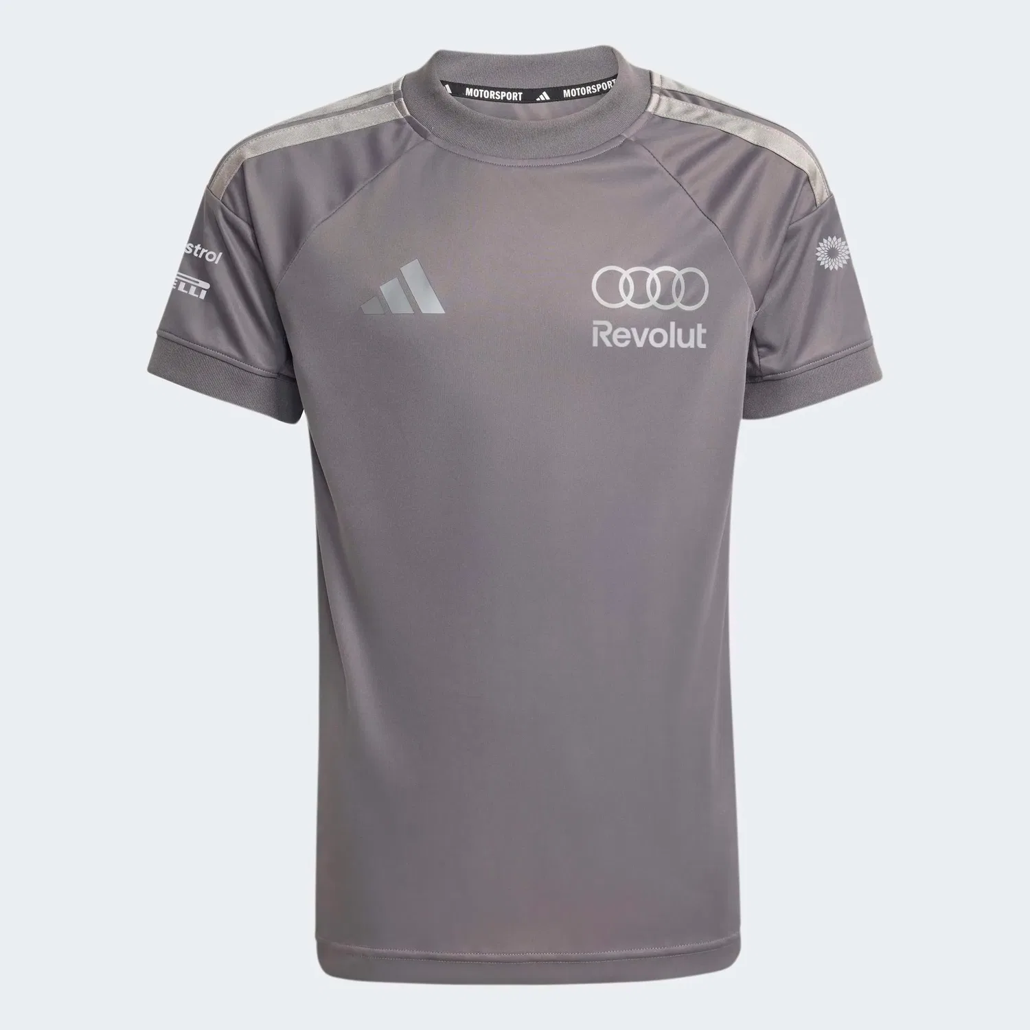 Детская футболка с принтом Audi F1 2026 adidas, Grey