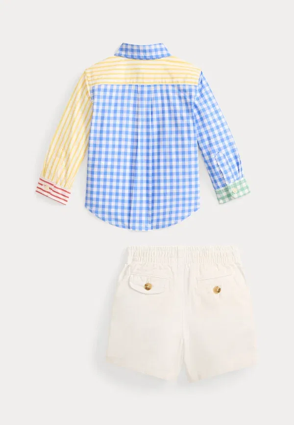 Комплект из рубашки и шорт с хлопком, Fun shirt & twill short set, Polo Ralph Lauren, multi, мультиколор — фото 2