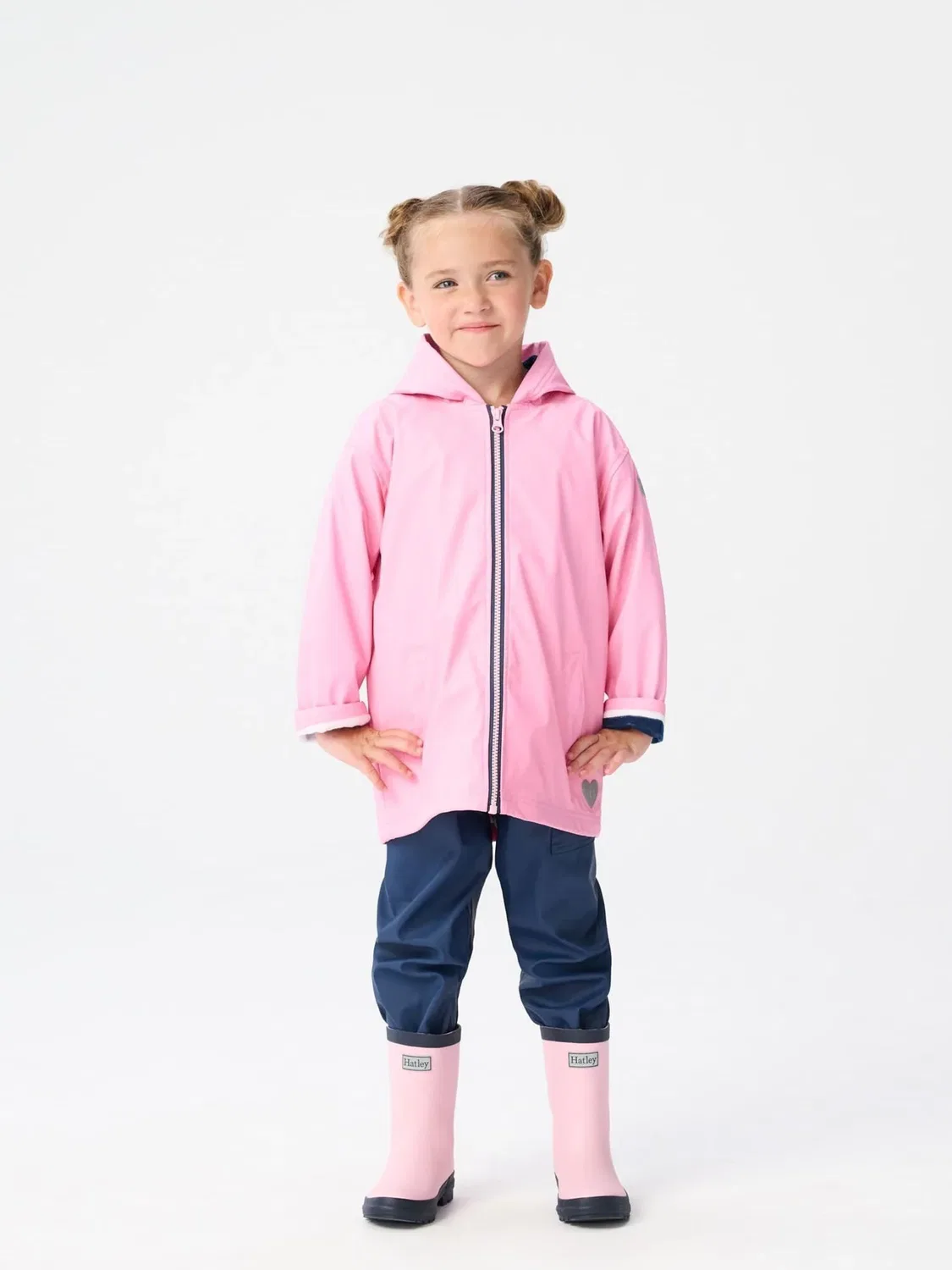 Резиновые сапоги, матовые Hatley, розовый