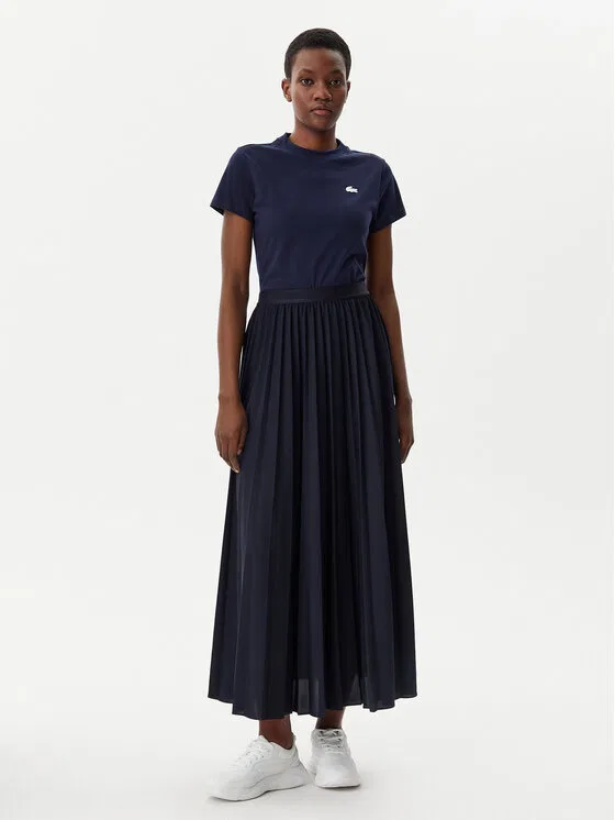 Футболка Lacoste темно-синяя slim fit — фото 2