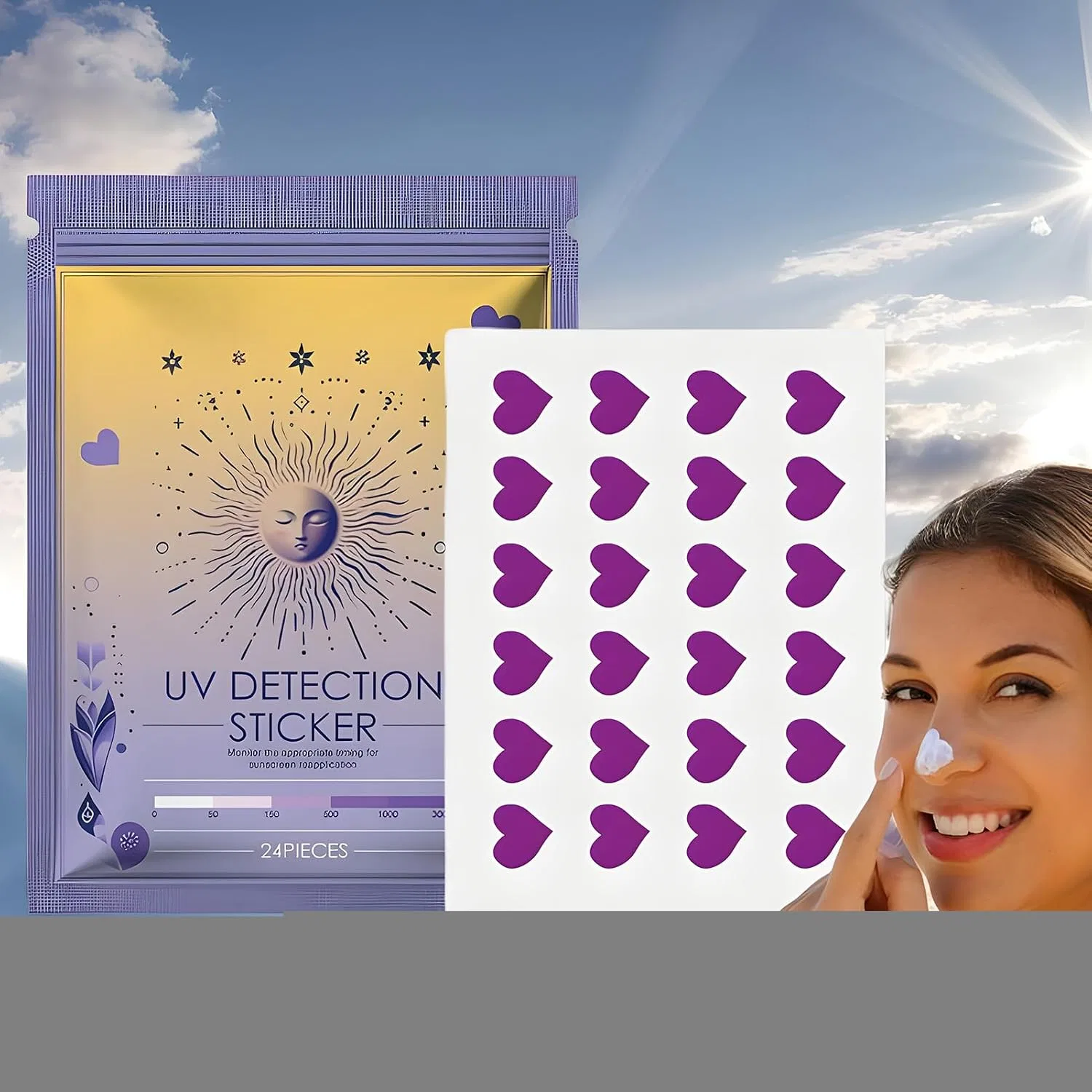 UV-стикеры для контроля УФ-излучения, Sucritude, 24 шт — фото 3