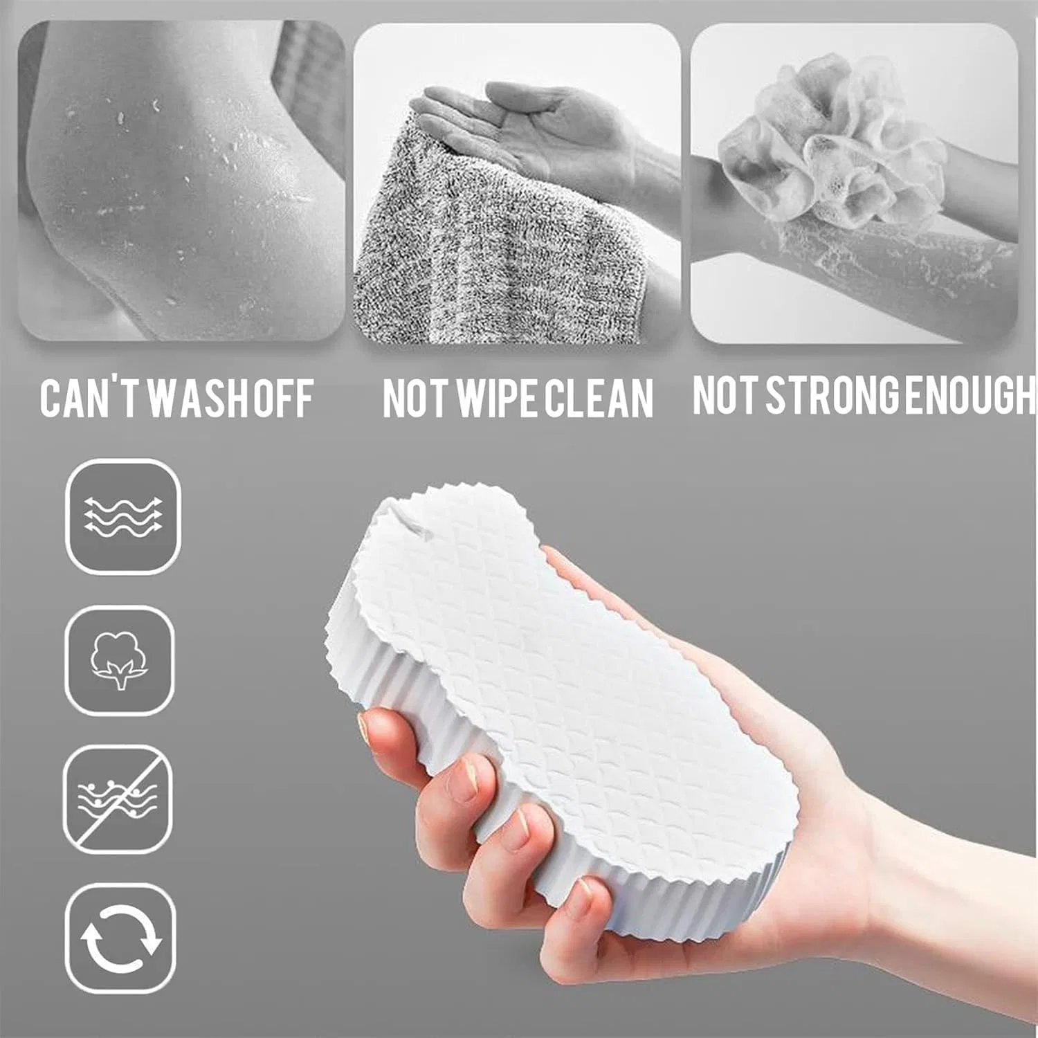 Магический отшелушивающий скраб-губка для тела, Generisch, 2/3/4 шт, 50 г, N# — фото 3