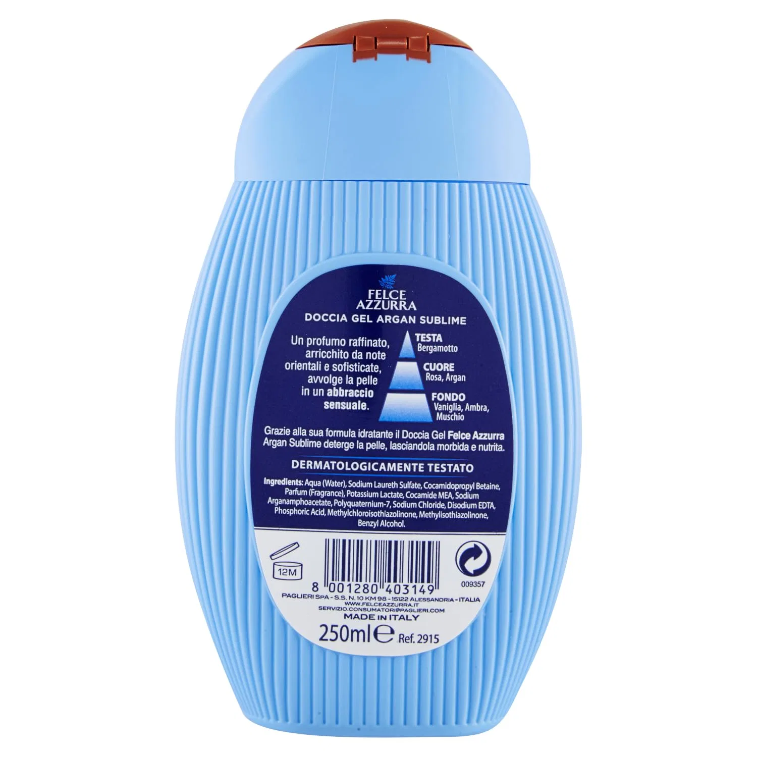 Гель для душа Argan Sublime, Felce Azzurra, набор 24 шт., 250 мл — фото 3