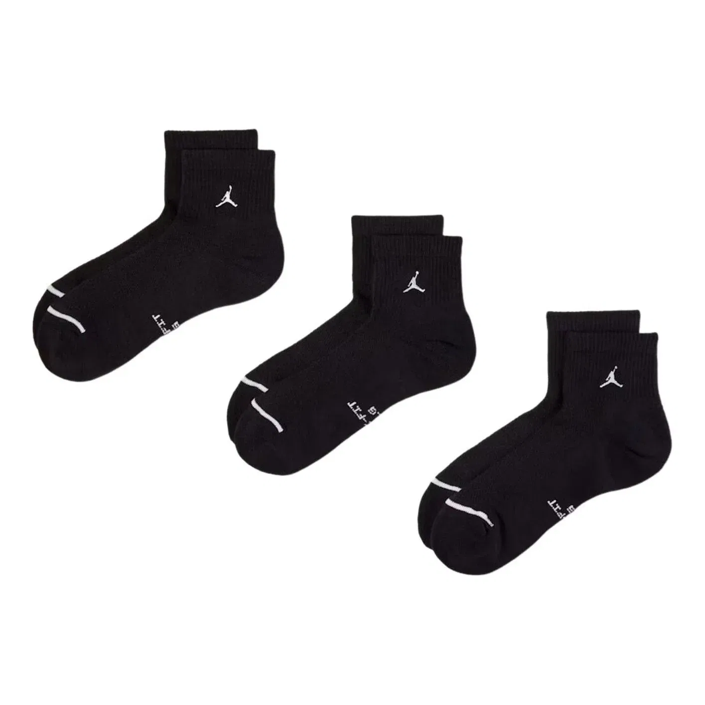 Носки Air Jordan Everyday Elevated Ankle socks (3 pairs) 'Black' Jordan, черный