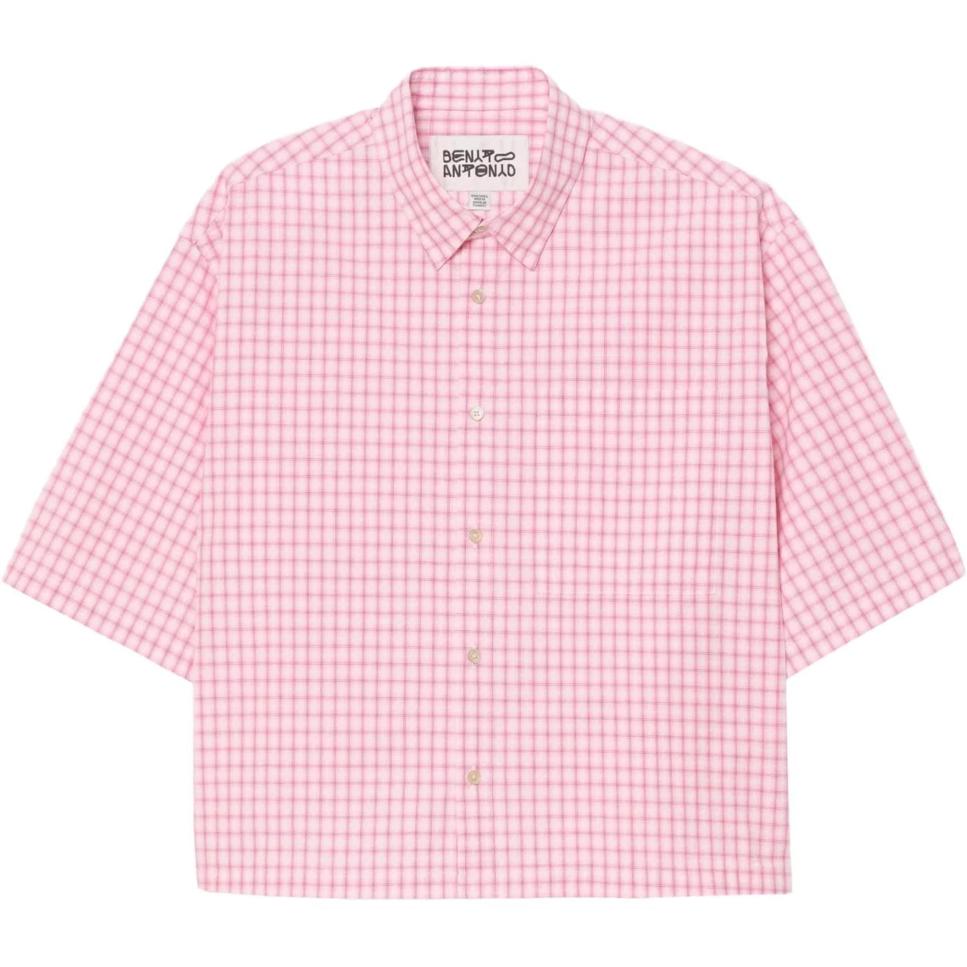Мужская рубашка с лацканами Pink/White ZARA, Pink/White