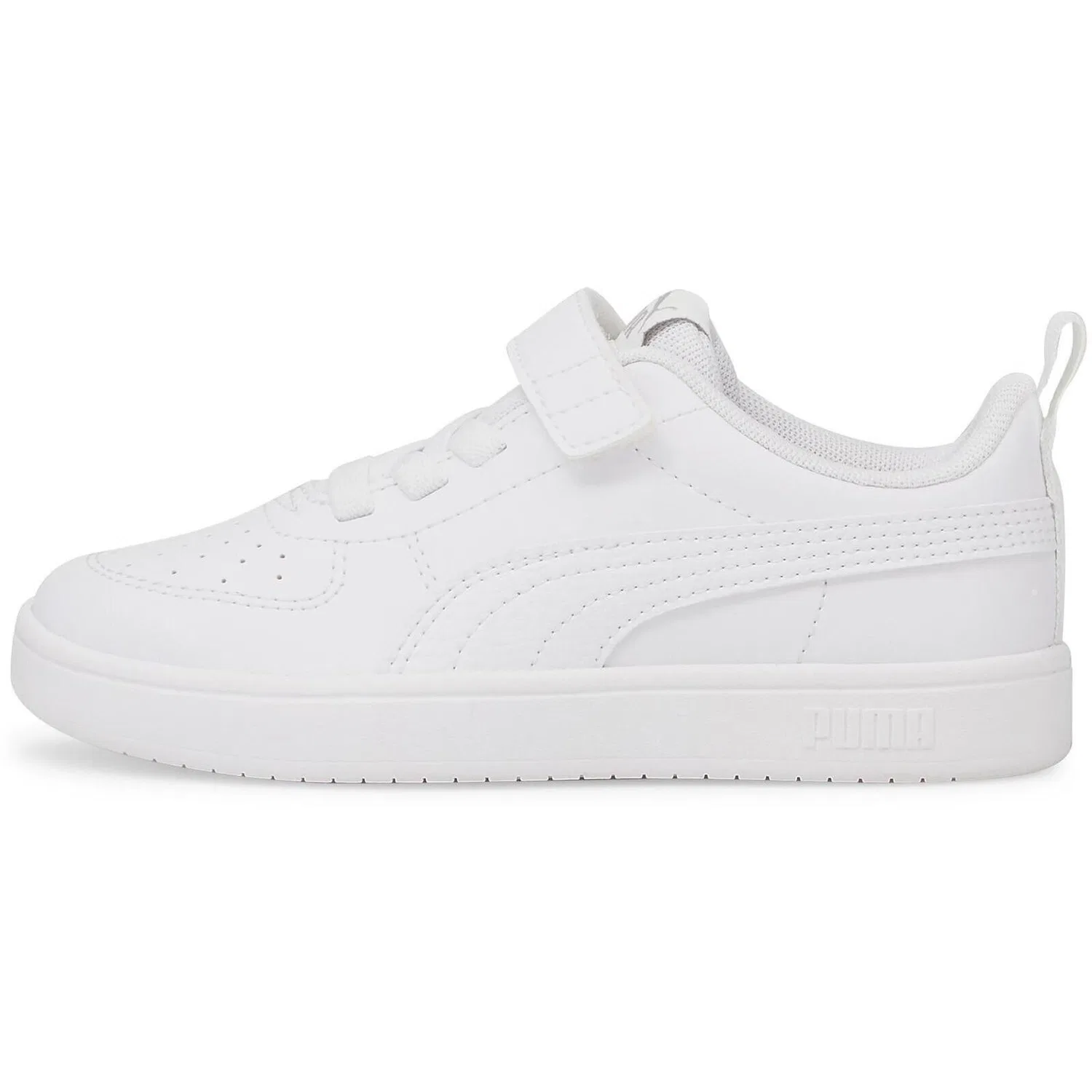 Детские кроссовки с экокожей Puma Rickie AC PS, Weiß Hellblau Weiß