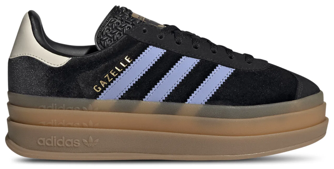 Кроссовки для девочек Gazelle Bold Adidas, цвет Black/Blue Spark/Wonder White