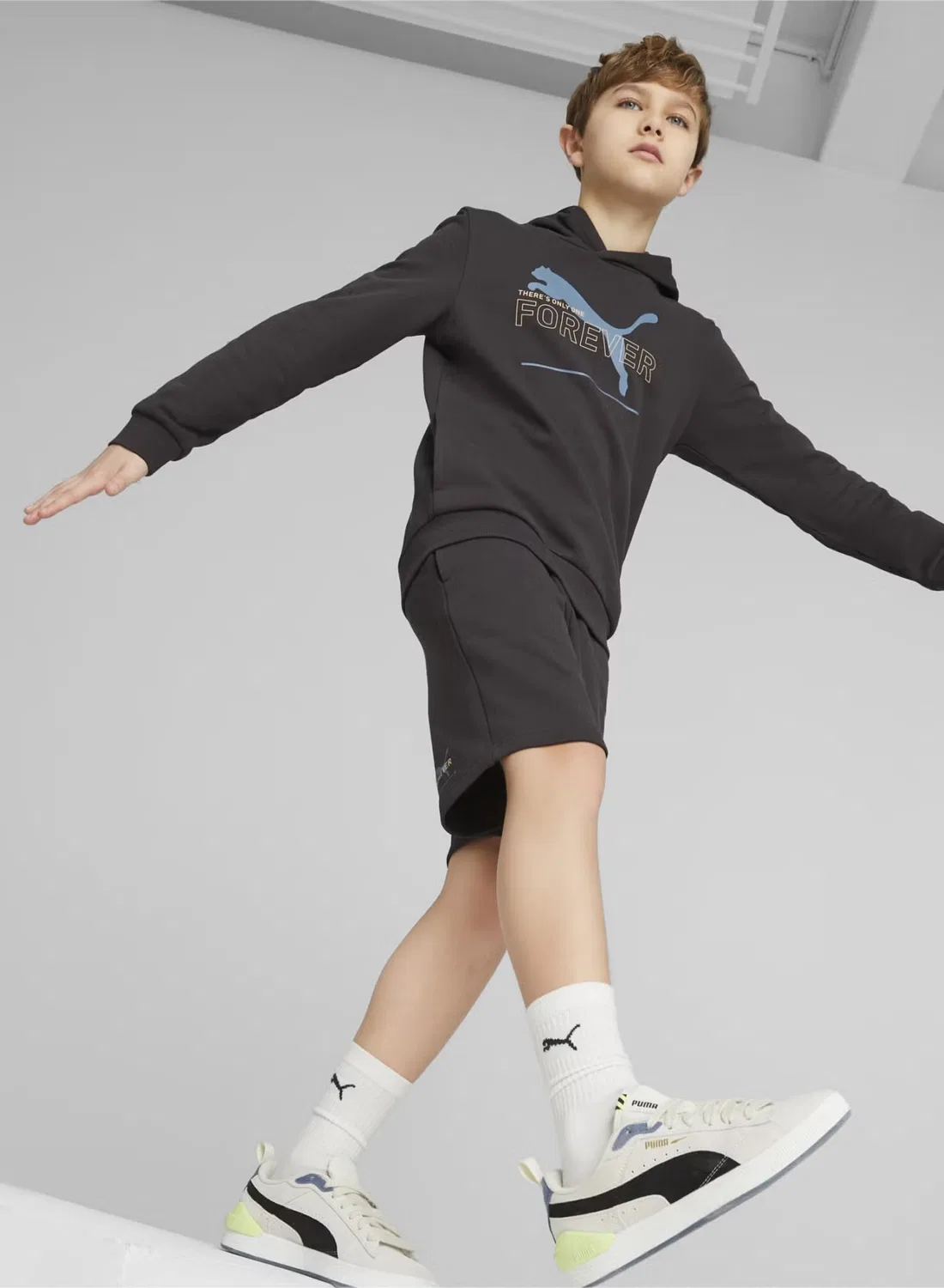 Шорты с контрастным шнурком Better Puma, темно-серый — фото 3