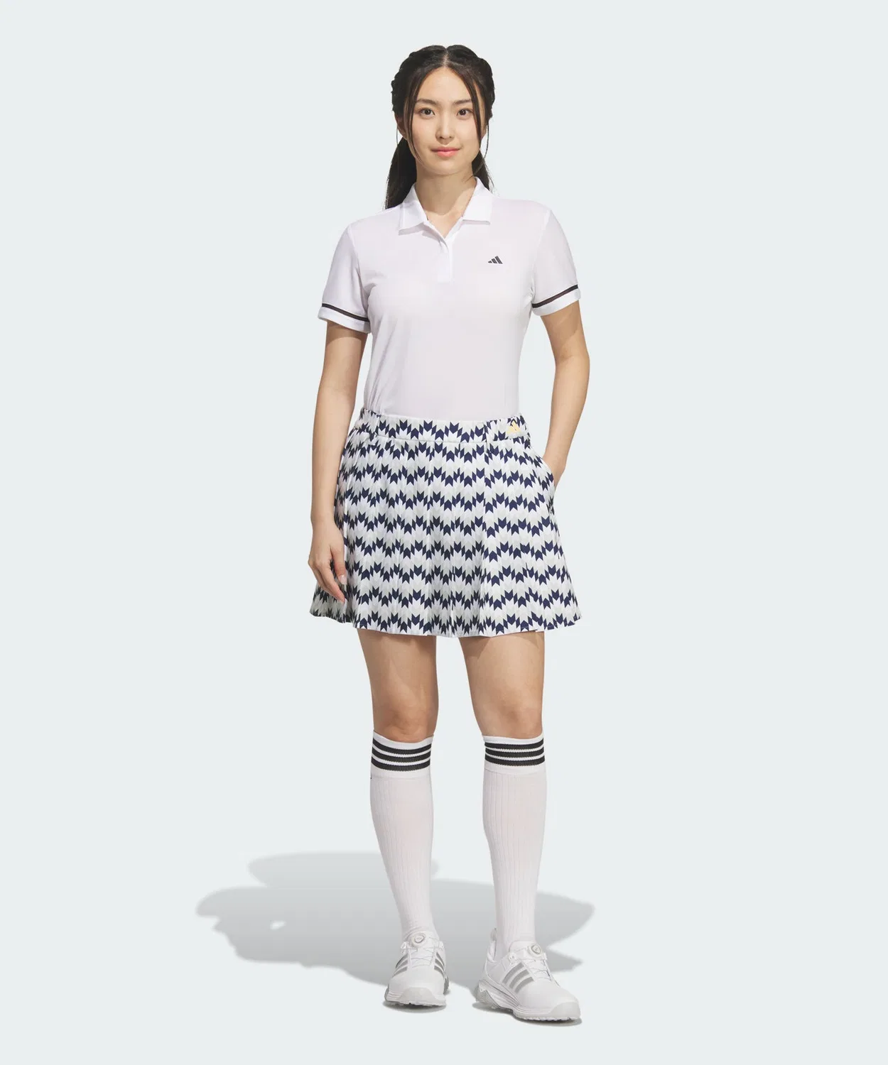 Женская юбка с принтом Adidas Golf, Белый/Синий — фото 3