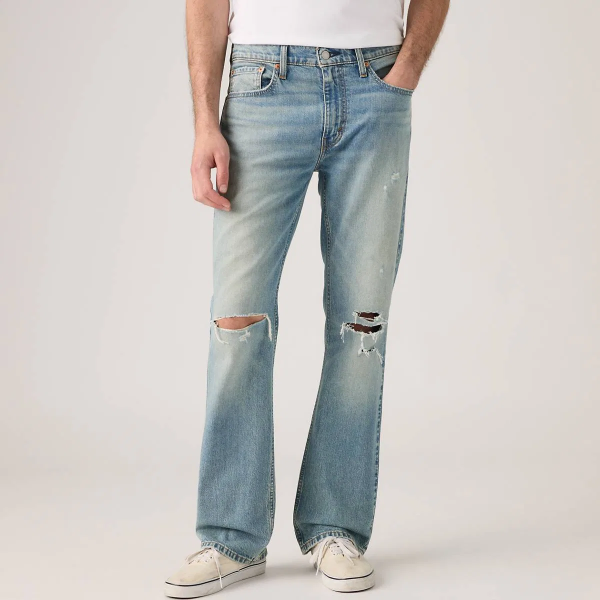 Мужские джинсы-клеш 527 зауженного кроя Levi's, Blaze A Trail Distressed - Medium Wash — фото 2