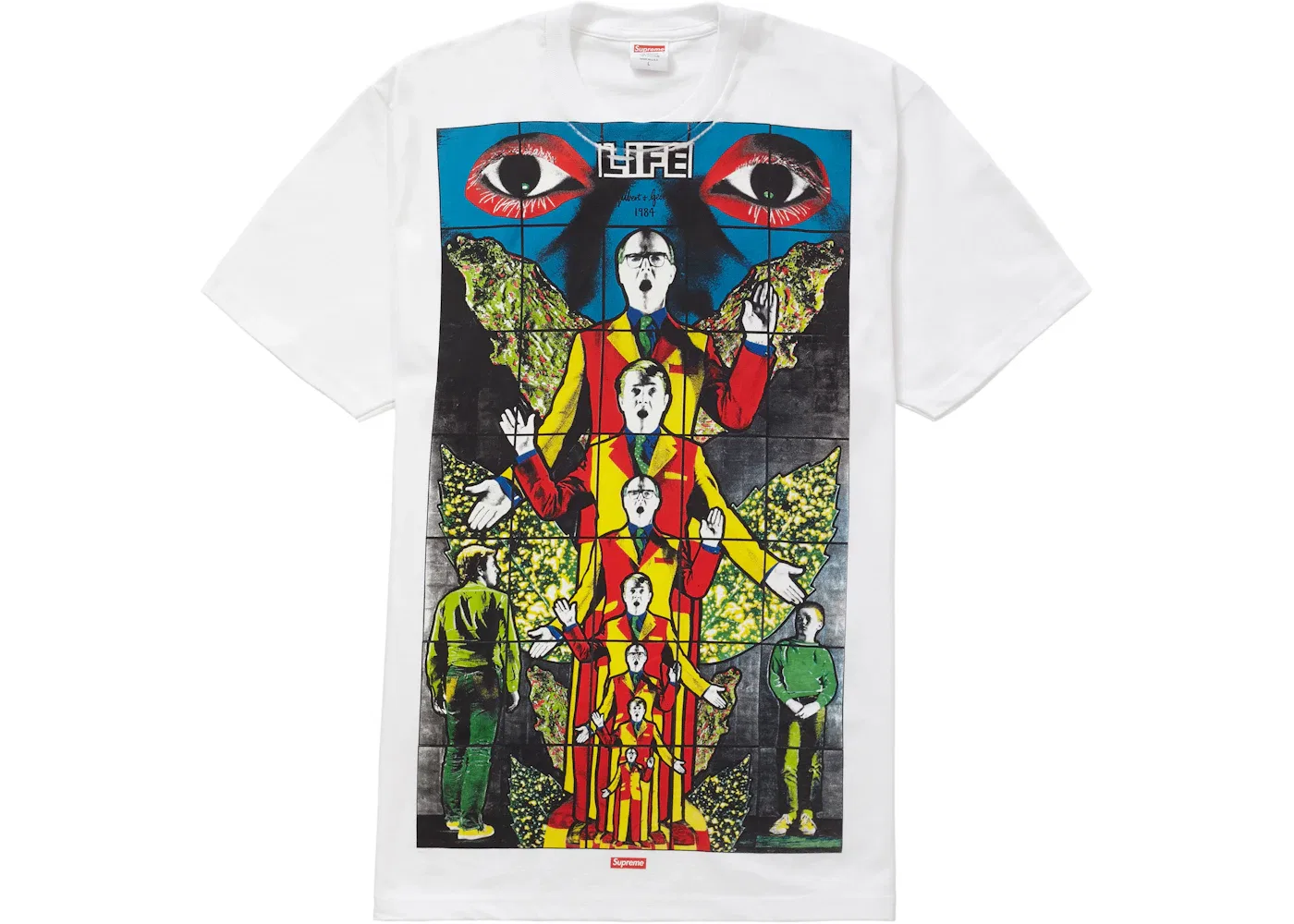 Мужская футболка с принтом Supreme Gilbert & George LIFE Tee, White