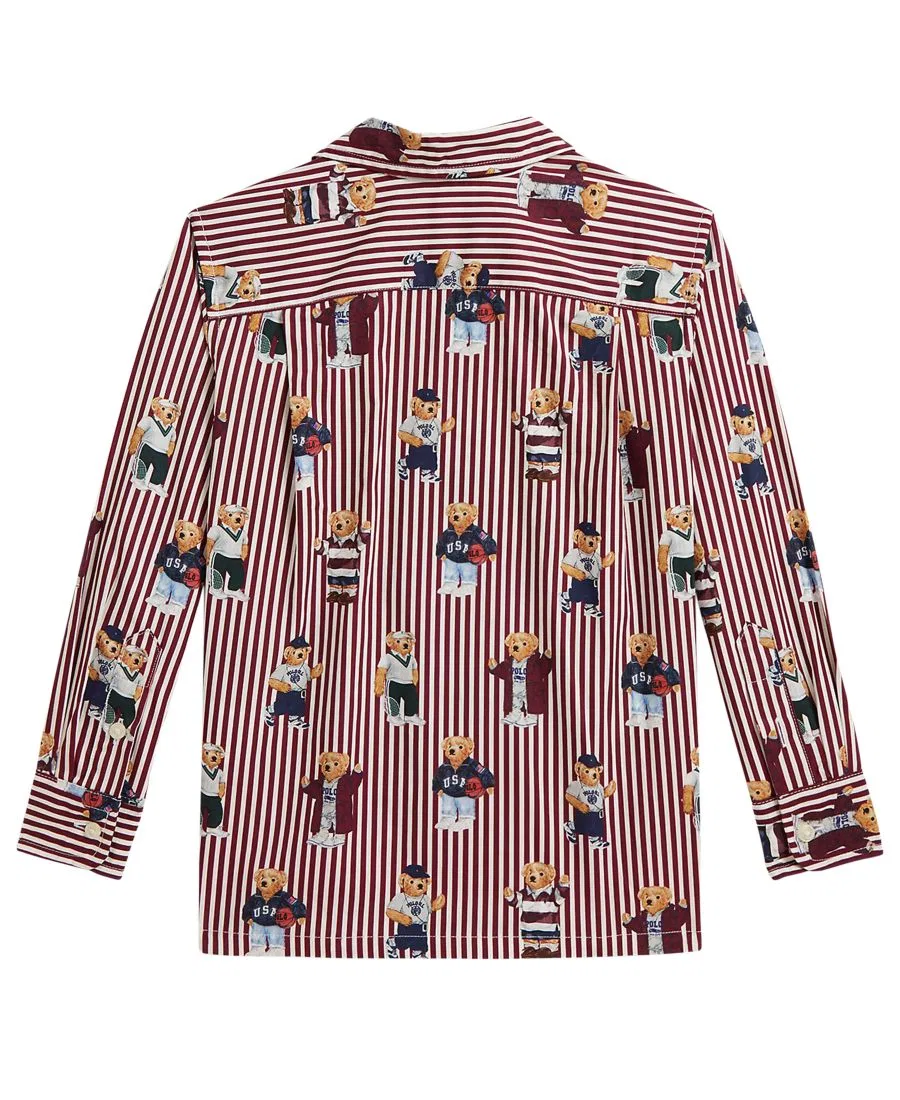 Рубашка с длинным рукавом Polo Bear Striped Shirt Polo Ralph Lauren, Bear Stripe — фото 2