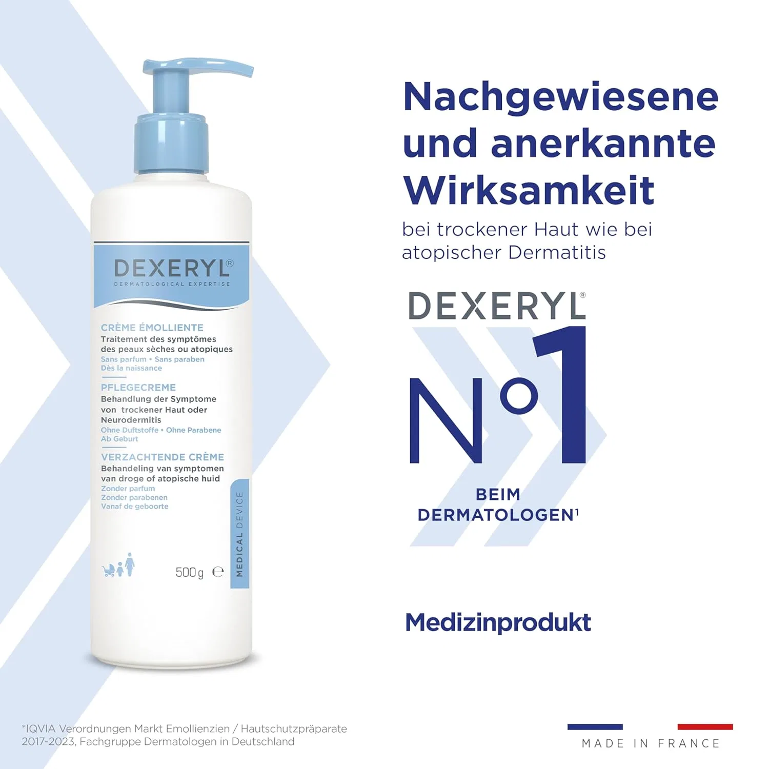 Крем для тела DEXERYL, 2 x 500 г, для сухой кожи, увлажняющий, без отдушек — фото 2