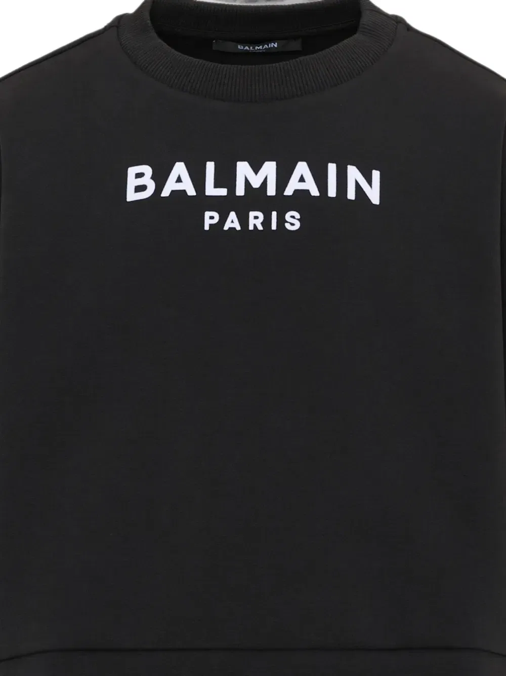 Свитер с логотипом и объемными рукавами Balmain Kids, черный — фото 3