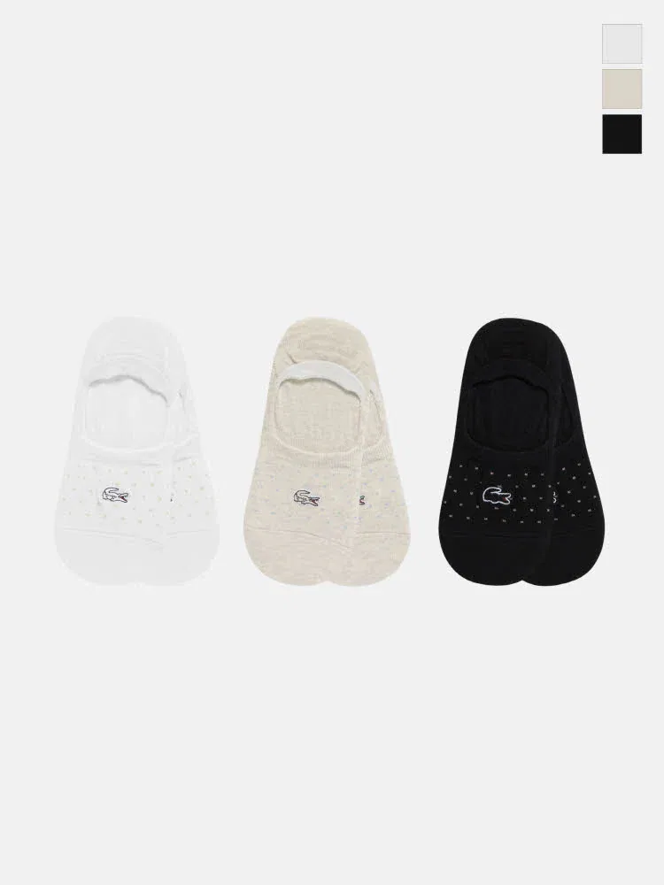 Носки женские LACOSTE с горошком, Ivory