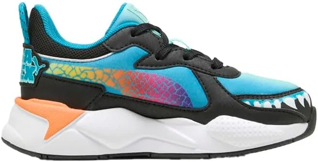 Детские кроссовки для мальчиков с принтом Hot Wheels Rs X 2 PUMA, Blue — фото 4