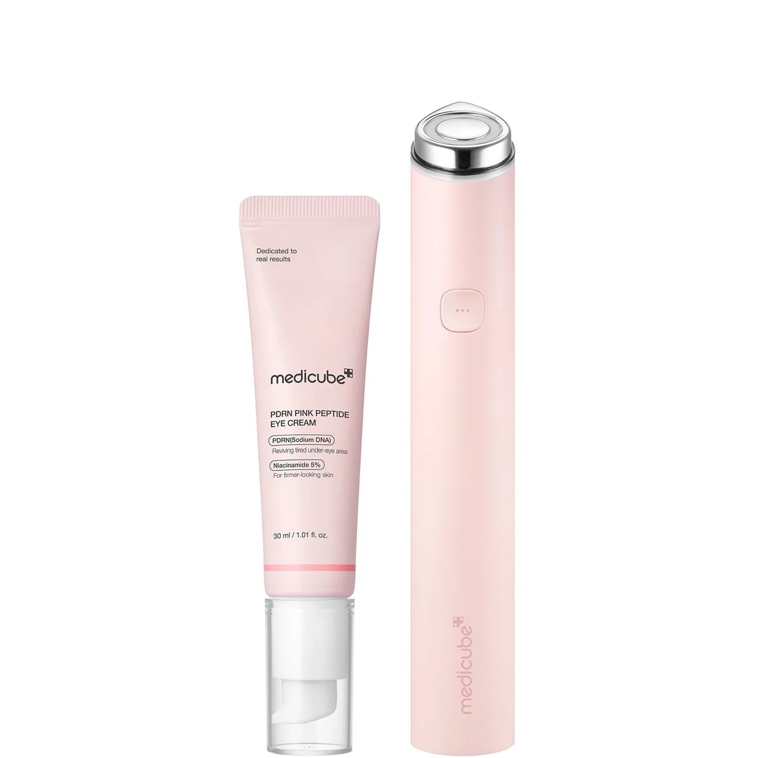 Набор сыворотки для глаз и прибора для ухода за кожей AGE-R Booster Pro Mini Plus Pink Medicube