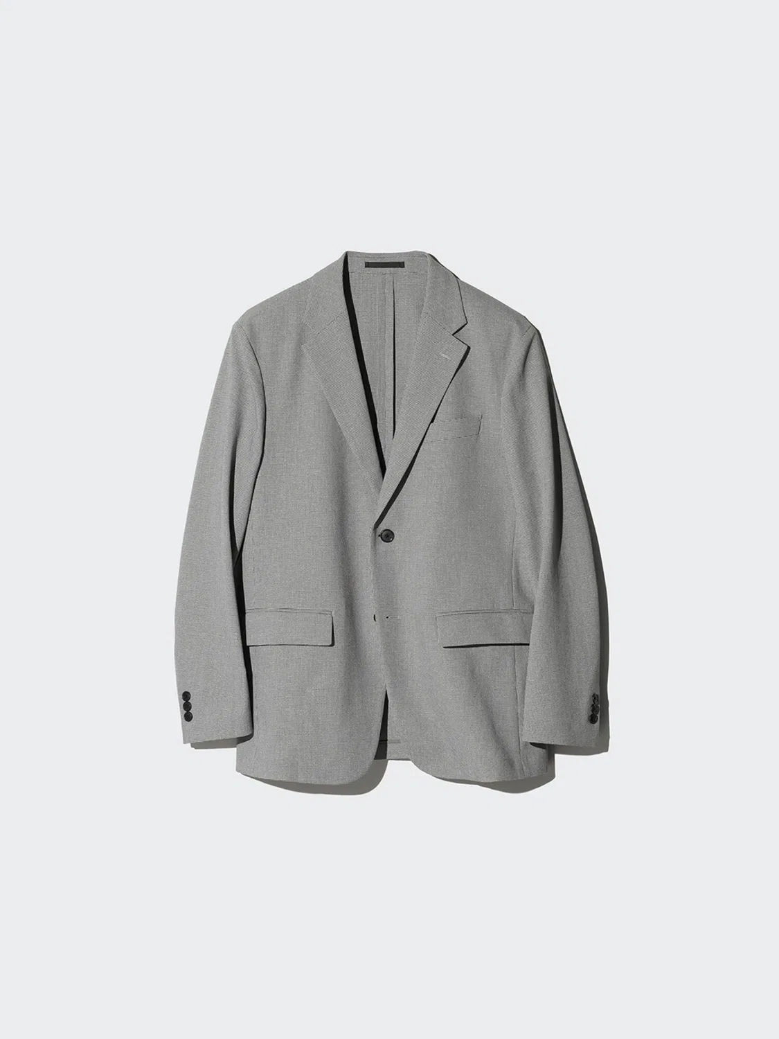 Куртка быстросохнущая эластичная легкая в клетку Uniqlo, серый — фото 3