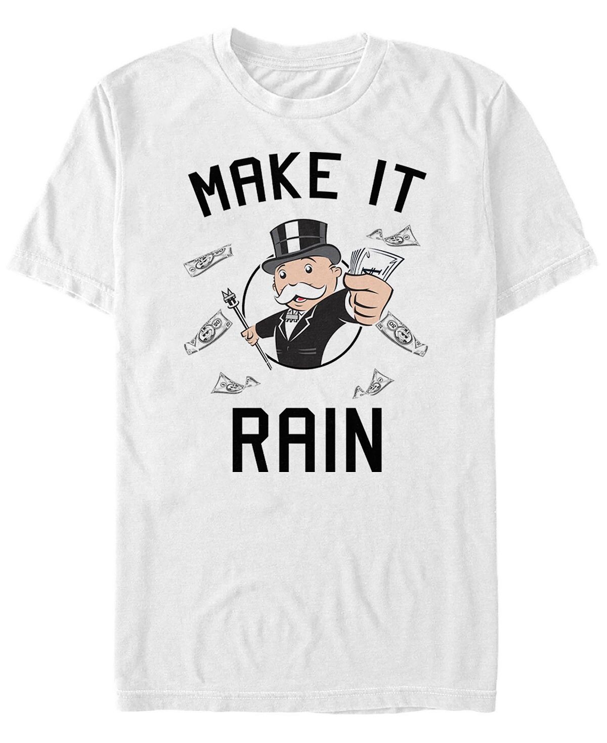 

Мужская футболка с коротким рукавом make it rain от monopoly Fifth Sun, белый