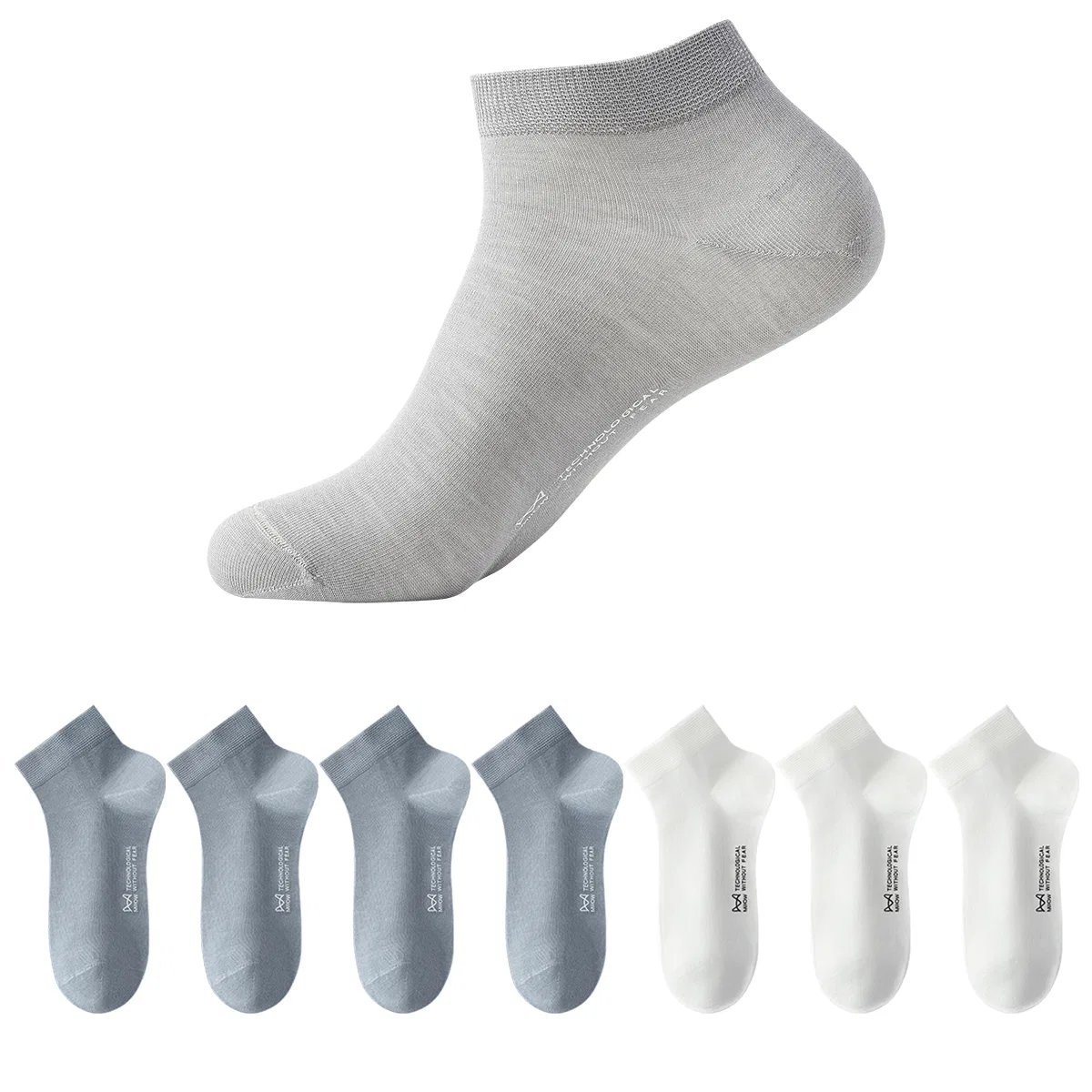 Детские носки-невидимки, комплект из 7 пар, Ankle Socks, MIIOW