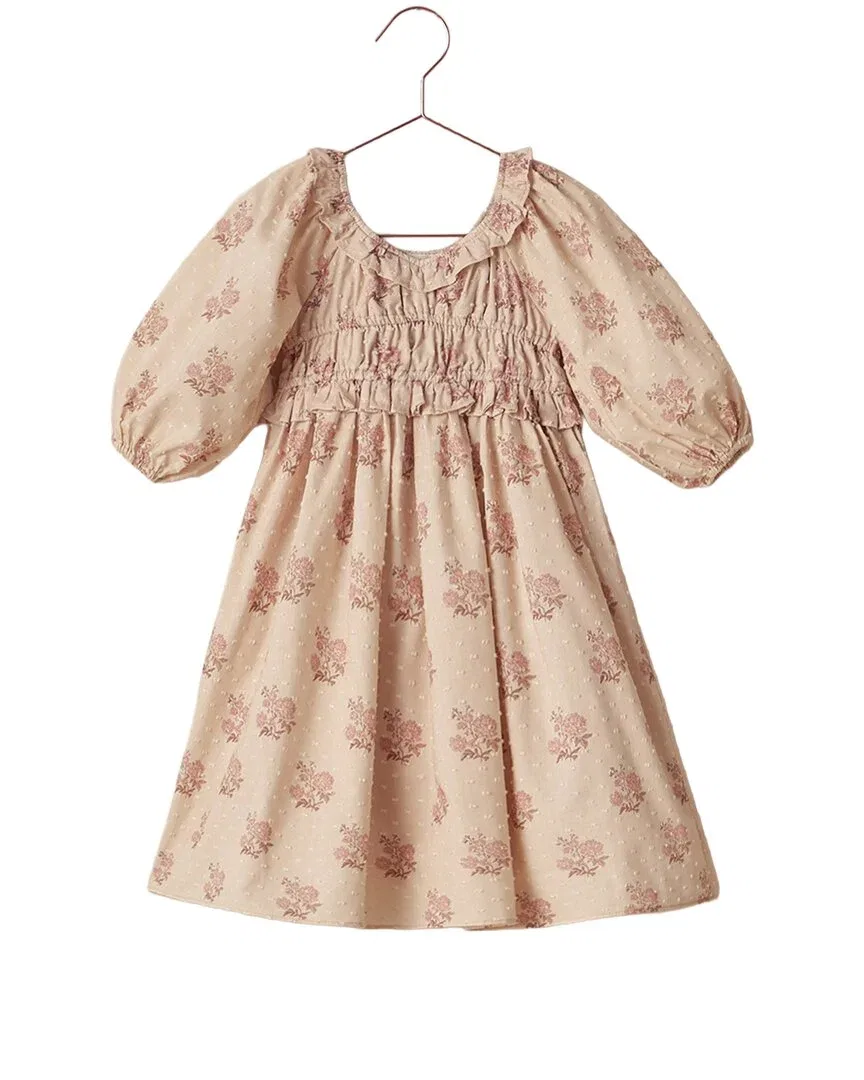 Детское платье для девочек с длинными рукавами и пышной юбкой Junie Dress NORALEE, красный